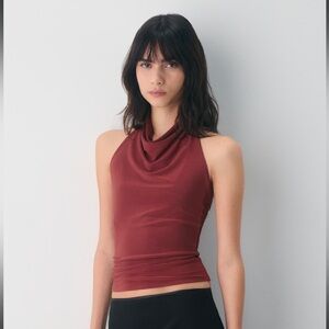 Aritzia Wilfred Rich Red Top